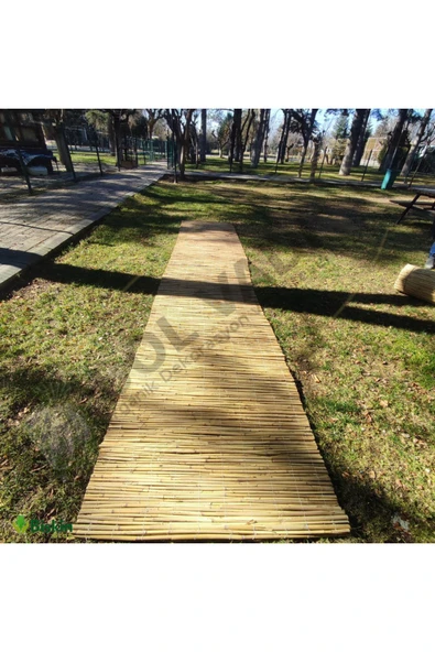 BİŞKİN 120cm X 200cm Afyonkarahisardan Misina Ipli Doğal Bambu Kamış Çit,bahçe Çiti,hasır Çit, Gölgelik - Resim 6
