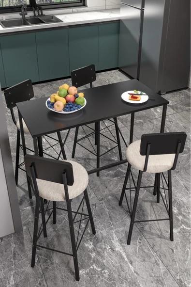 Retodesign İMAJ SİYAH 60/120 BAR MASALI TAKIM 4651S - Resim 3