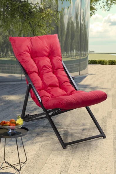 Retodesign Katlanır Şezlong Kırmızı 1780 ürün görseli