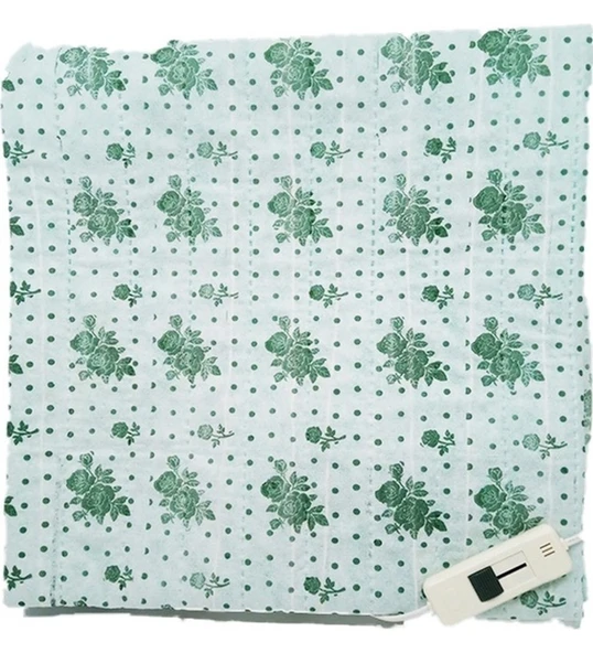 Miraç Elektrikli Battaniye Yeşil Desenli Çift Kişilik ürün görseli