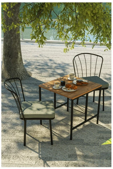 Retodesign Minderli Yıldız Masalı 2 Güneş Sandalyeli Takım - Resim 4