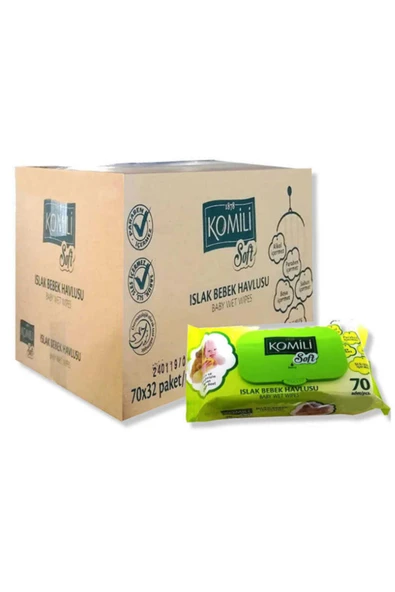 Komili Soft Islak Bebek Havlusu 70 Li 32 Adet - Resim 3