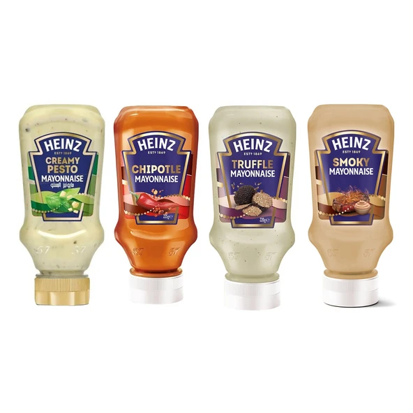 Heinz Mayonez Seti 4 lü / Chipotle / Truffle / Creamy Pesto / Smoky ürün görseli 1