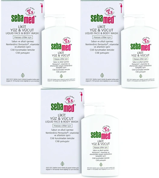 Sebamed Yüz ve Vücut Temizleyici Likit 1000ML (3 Lü Set) - Resim 2