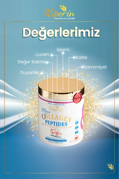 Kiperin Collagen Toz Kolajen Peptitleri İçeren Diyet Takviyesi 500 gr - Resim 5