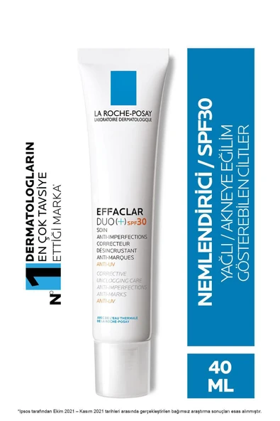 La Roche Posay Effaclar Duo+ Akneye Eğilimli ve Yağlı Ciltler İçin Arındırıcı SPF 30 Akne Kremi 40 ml ürün görseli