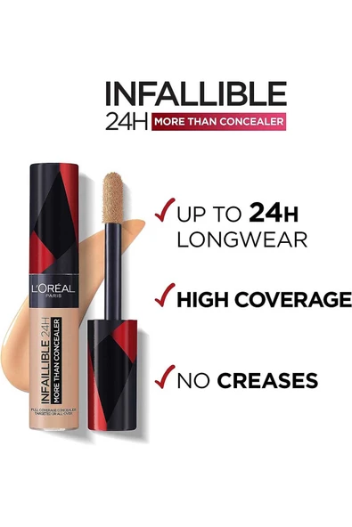 Infaillible Tüm Yüze Uygulanabilir Kapatıcı 327 Cashmere Concealer - Resim 4