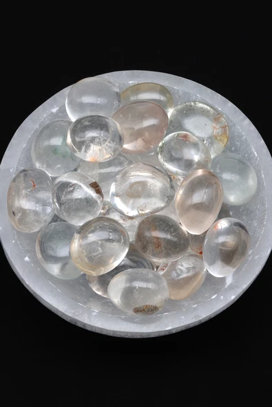 Kristal Kuvars Doğal Taş Tamburlanmış Parça - Tımbıl ürün görseli 1