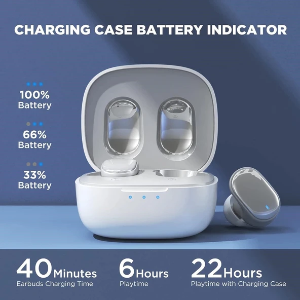 HTC True Kablosuz Kulaklıklar - Bluetooth 5.3, Kulak İçi Kulaklık - Beyaz - Resim 4