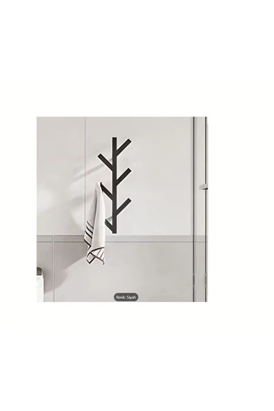 Retodesign 1 ADET 6 KANCALI DUVAR ASKISI, BANYO ASKILIK, HAVLULUK 5113 - Resim 2