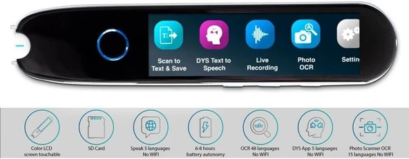 IRISPen Reader 8: Kalem Tarayıcı, OCR 48 Dil Çevrimdışı, Okuma, 5 Dilde Ses - Resim 2