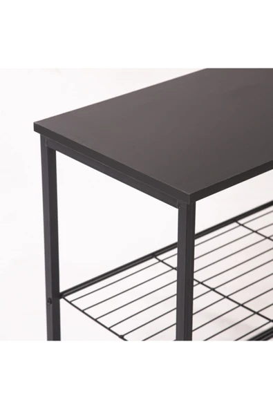 Retodesign Siyah Çok Amaçlı Raf , Mutfak Bangosu .kahve Köşesi Masası 1700s - Resim 3