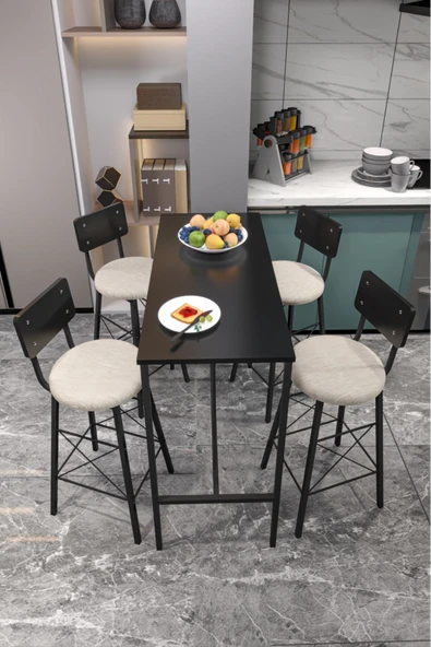 Retodesign İMAJ SİYAH 60/120 BAR MASALI TAKIM 4651S - Resim 5