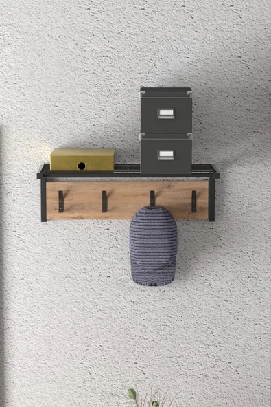 Retodesign Metal Duvar Askısı Duvar Rafı 1240 - Resim 2