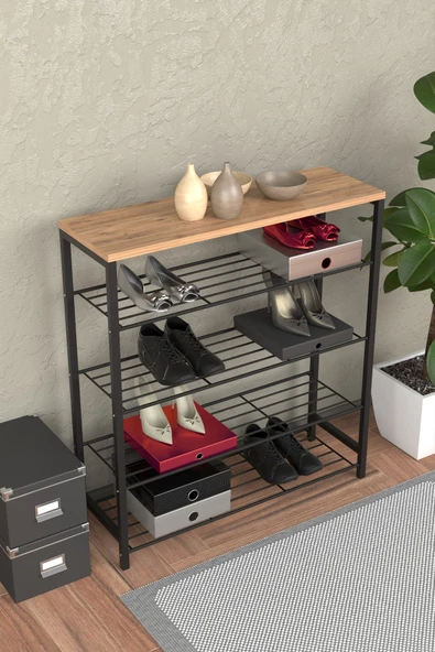 Retodesign 5 Katlı Ayakkabılık- Banyo Rafı -çok Amaçlı Raf 1890 - Resim 4