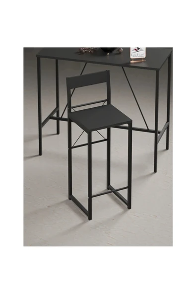 Retodesign GOOD SİYAH BAR SANDALYESİ-BAR TABURESİ 1650 ürün görseli