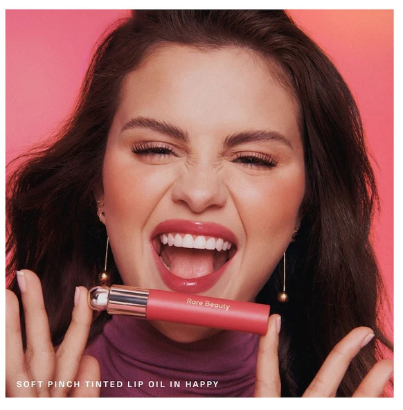 Rare Beauty Soft Pinch Tinted Lip Oil Joy- Renkli Dudak Yağı - Resim 2