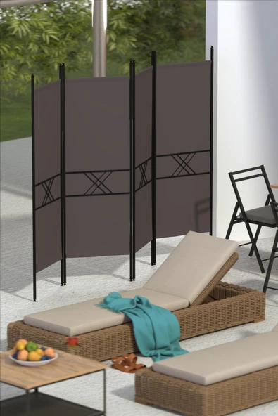 Retodesign RETODESİGN 4 KANATLI PARAVAN 1444 - Resim 3