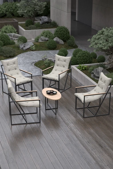 Retodesign Minderli Hamak Koltuk Krem 4365 - Resim 4