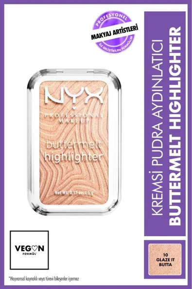 Buttermelt Highlighter Kremsi Pudra Aydınlatıcı - 10 Glaze It Butta ürün görseli 1