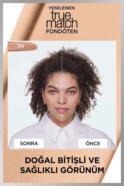 True Match Bakım Yapan Fondöten 3N CREAMY BEIGE - Resim 2