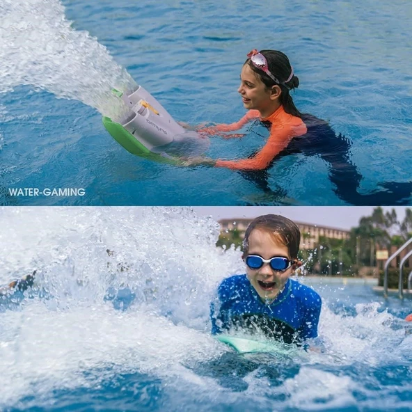 Asiwo Yüzme Eğitim Kickboard, Elektrikli, 3 Hızlı, Yüzme Havuz Tahtası - Yeşil - Resim 4