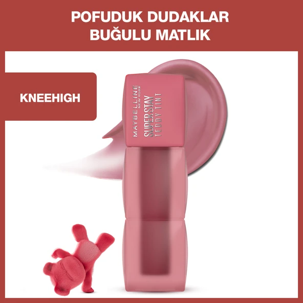Maybelline New York Super Stay Teddy Tint Uzun Süre Kalıcı Likit Mat Tint 55 Knee High ürün görseli