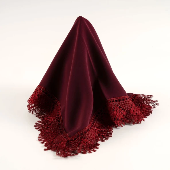 İğne Oyalı Şal (Namaz Örtüsü, 144x68 cm. Siyah) - Resim 2