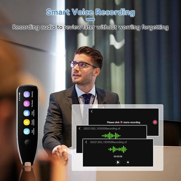 Berlanche Vormor X5 Pro Çeviri Kalem Tarayıcı, 112 Dil Tercüman Cihazı - Resim 4