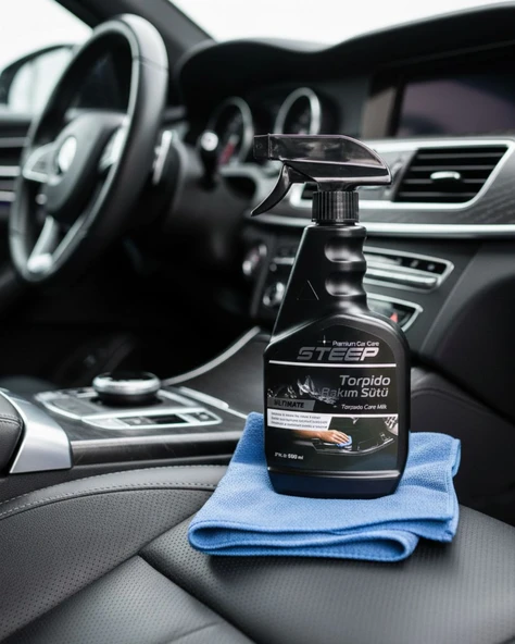 STEEP Ultimate Torpido Bakım sütü ve Temizleyici Parlatıcı 500 Ml Mikrofiber 40X40 Bez - Resim 2