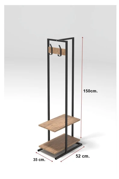 Retodesign Raflı Elbise Askısı Minik Portmanto - Resim 7