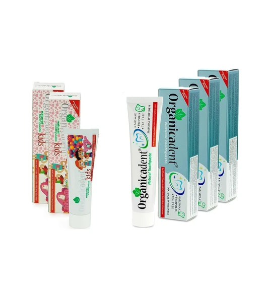 Organicadent Misvak ve Propolis Özlü Doğal Diş Macunu 3 x 105 G + Kids 2 x 70 G ürün görseli