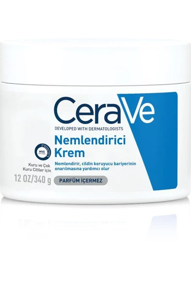 Cerave Mouisturising Kuru Ciltler İçin Hyalüronik Asitli Su Bazlı Yağsız Nemlendirici Yüz Bakım Kremi 340 gr ürün görseli