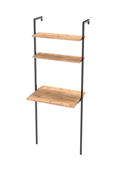 Retodesign Duvara Monte 2 Katlı Raflı Çalışma Masası , Duvar Rafı - Kitaplık 2601 - Resim 5