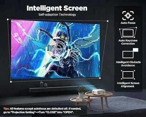 Dbpower 5G WiFi ve İki Yönlü Bluetooth 4K FHD Yerel 1080P - Beyaz - Resim 4