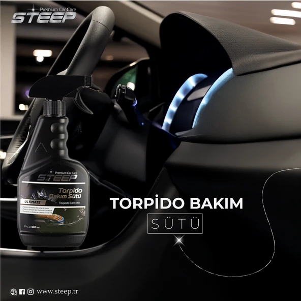 STEEP Ultimate Torpido Bakım Sütü ve Temizleyici Parlatıcı 500 Ml Premium Detay Fırça - Resim 3