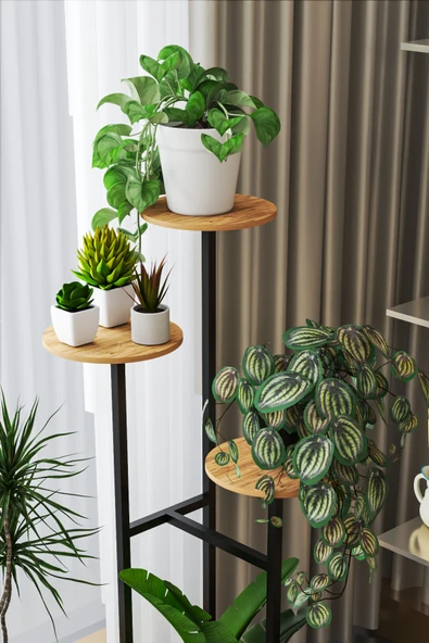 Retodesign 4 Yuvarlak Raflı Çiçeklik 1480 - Resim 2