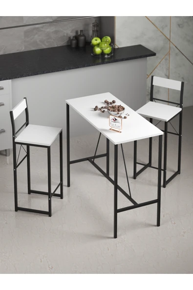 Retodesign RETODESİGN BEYAZ GOOD BAR MASA TAKIMI 1651B ürün görseli