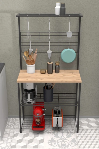 Retodesign Atlantik Çam Mutfak Bangosu .mutfak Masası. Mutfak Rafı .kahve Köşesi Masası 1850 ürün görseli