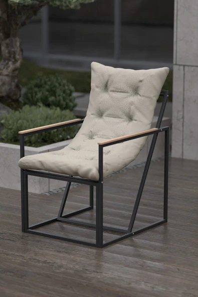 Retodesign Minderli Hamak Koltuk Krem 4365 - Resim 2