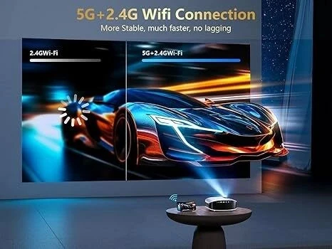 Goodee Akıllı 4K Projektör 5G WIFI ve Bluetooth, Netflix 1080P - Resim 3