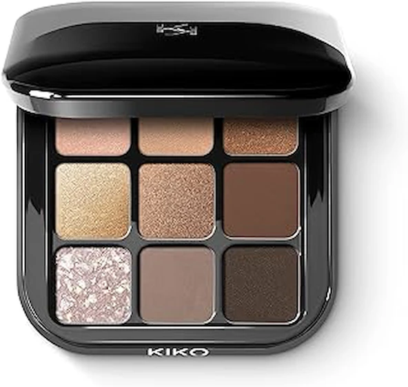 Kiko Milano Glamour Multi Finish Eyeshadow Palette 01 | 9 Gözlü Palet, Farklı Finişler ürün görseli
