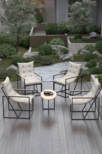 Retodesign Minderli Hamak Koltuk Krem 4365 - Resim 3