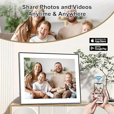 Nethgrow Büyük Dijital Resim Çerçevesi 17 Inc Wifi 32GB 1280x960 IPS Ekran - Resim 3