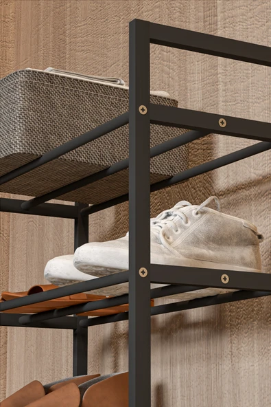 Retodesign RETODESİGN 5 KATLI EKOL METAL AYAKKABILIK 1895 - Resim 4