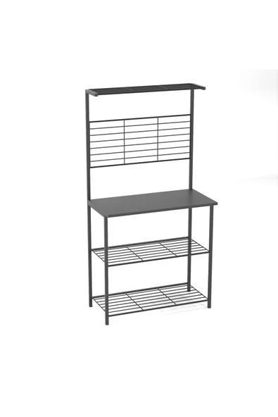 Retodesign Siyah Mutfak Bangosu .mutfak Masası. Mutfak Rafı .kahve Köşesi Masası 1851 - Resim 4