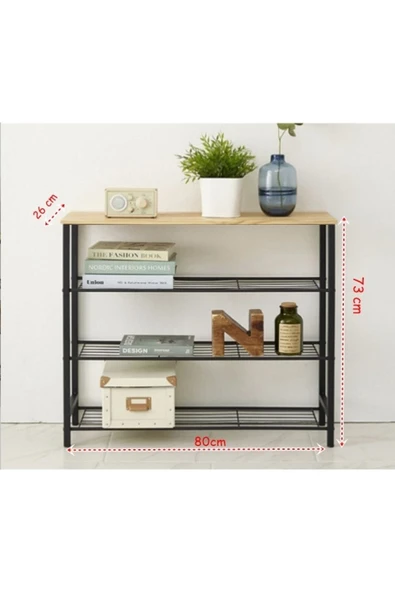 Retodesign Retohome Ayakkabılık Ve Çok Amaçlı Raf 3 Katlı - Resim 2