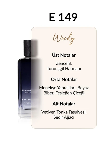 David Walker E149 Hughess 100 ml Erkek Parfüm | Woody - Resim 2