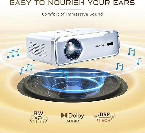 Aurzen Akıllı Projektör WiFi ve Bluetooth, Netflix-Resmi-Lisanslı Dolby Ses 1080P - Resim 2