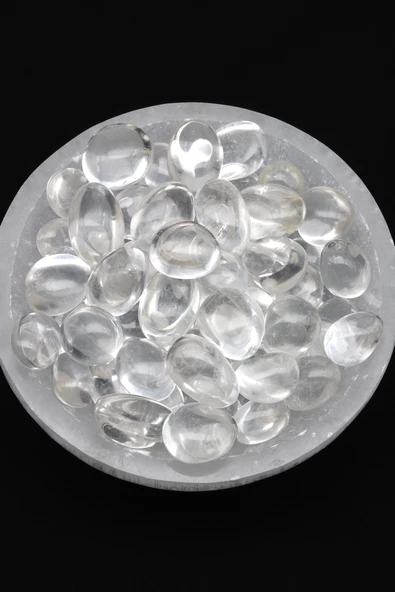 Kristal Kuvars Doğal Taş Tamburlanmış Parça - Tımbıl - TMB-0151 ürün görseli